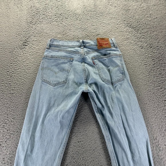 Levi's 505 Jeans Mens 31x32 Blue Denim Cotton Straight Leg Stretch Workwear - Picture 6 of 10